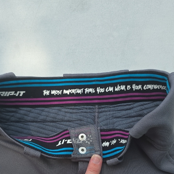 Gray Rip-It Softball Pants With Padding - Picture 3 of 6